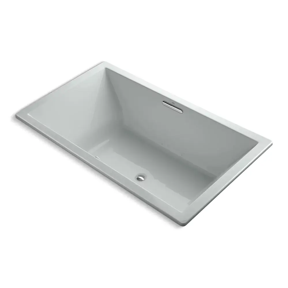 Kohler 1174-GH-95 Underscore 72" x 42" Drop-in Heated Bubble Massage Air Bath Ice Grey