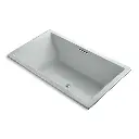 Kohler 1174-GH-95 Underscore 72" x 42" Drop-in Heated Bubble Massage Air Bath Ice Grey