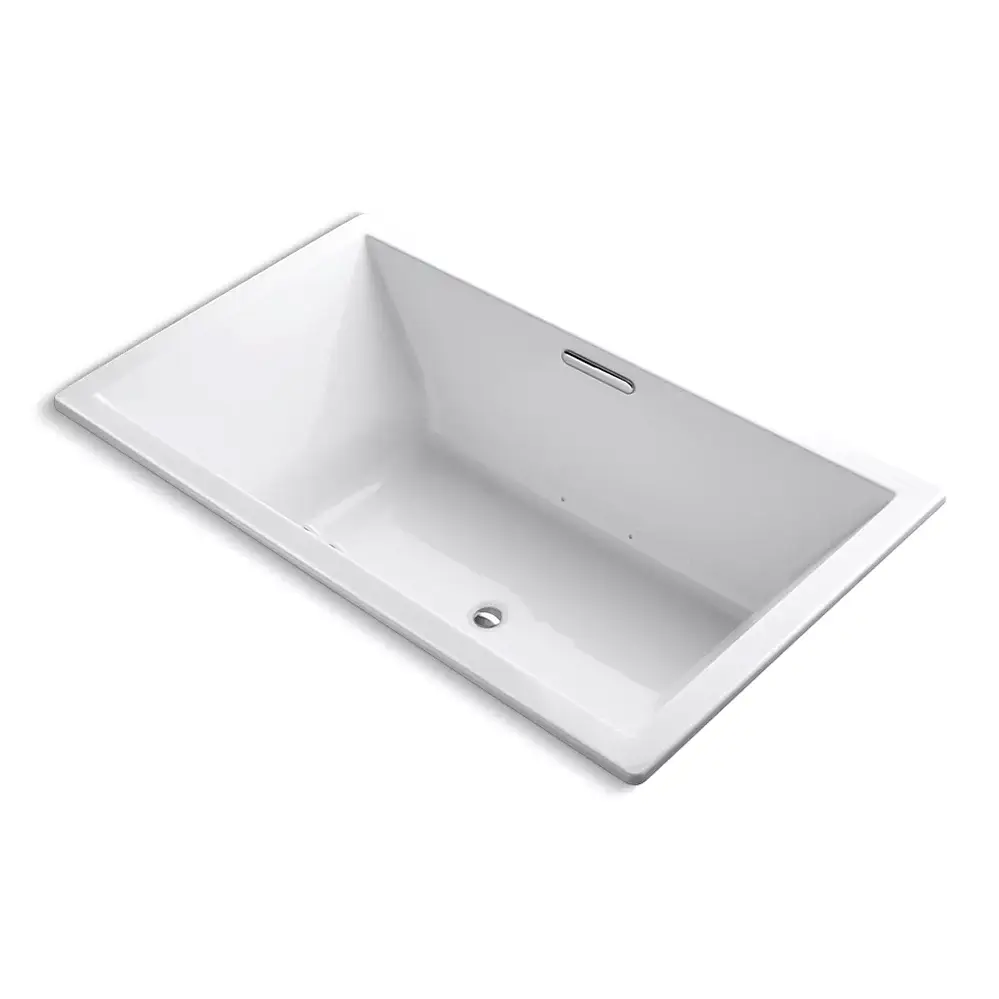 Kohler 1174-GHW-0 Underscore 72" x 42" Drop-in Heated Bubble Massage Air Bath White