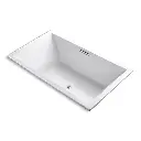 Kohler 1174-GHW-0 Underscore 72" x 42" Drop-in Heated Bubble Massage Air Bath White
