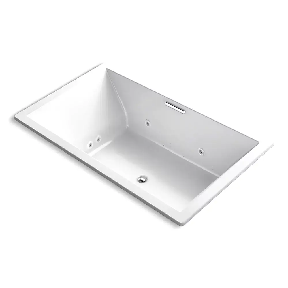 Kohler 1174-XHGH-0 Underscore 72" x 42" Drop-in Heated Bubble Massage Whirlpool Air Bath White
