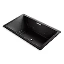 Kohler 1174-XHGH-7 Underscore 72" x 42" Drop-in Heated Bubble Massage Whirlpool Air Bath Black