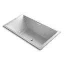Kohler 1174-XHGH-95 Underscore 72" x 42" Drop-in Heated Bubble Massage Whirlpool Air Bath Ice Grey