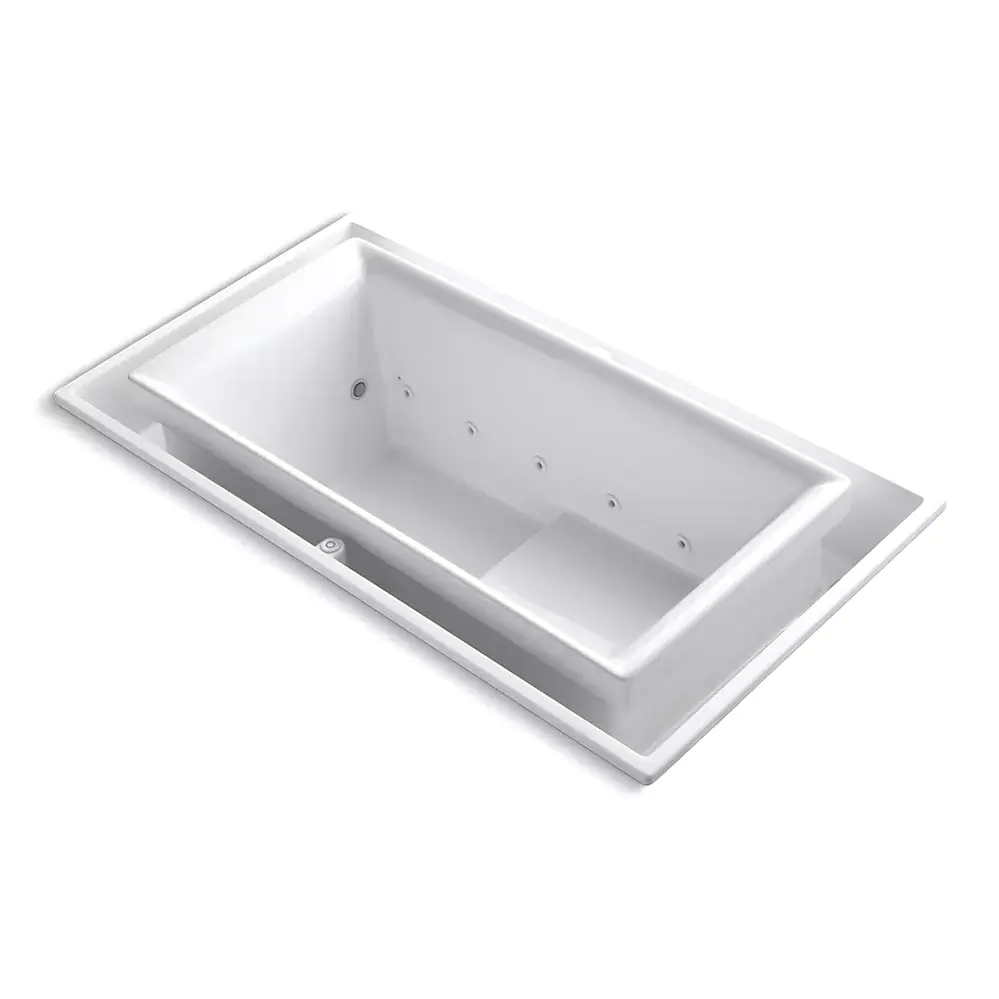 Kohler 1188-C1-0 Sok 63" x 31-1/2" Drop-in Effervescence Bath Right Drain White