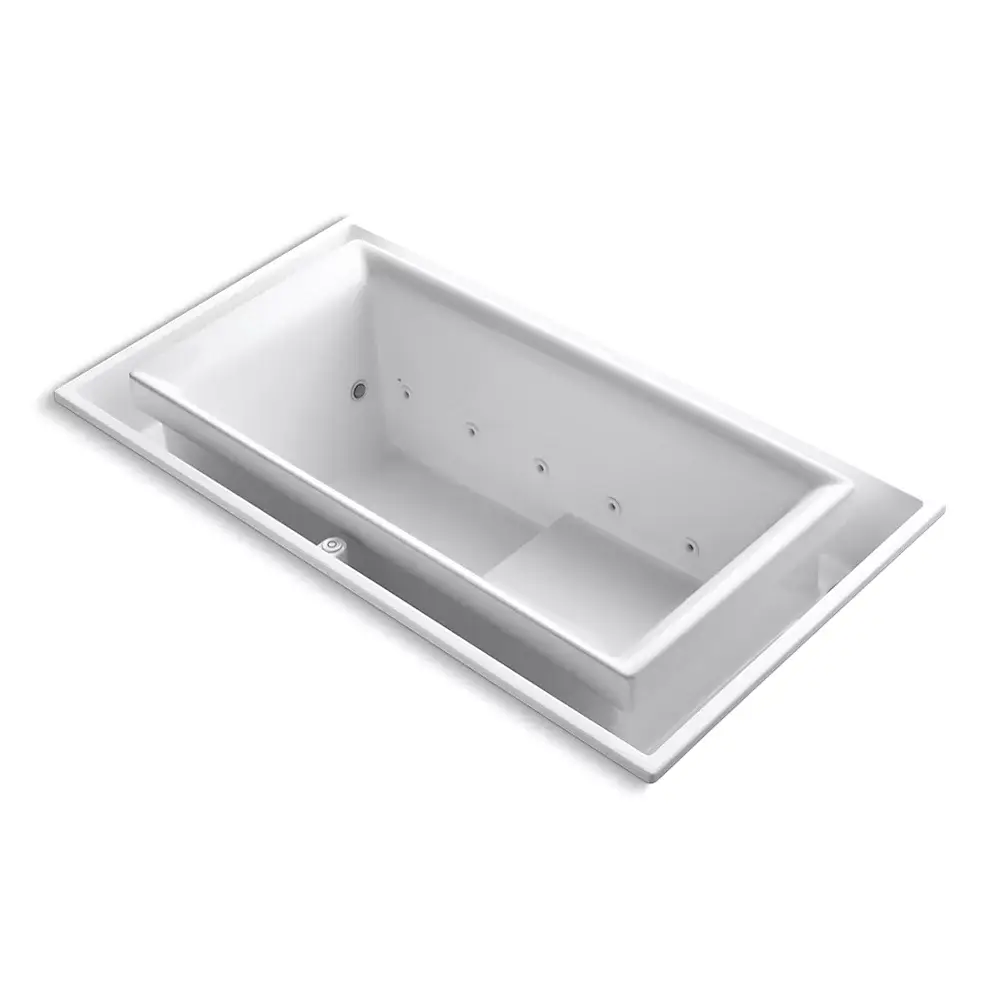 Kohler 1189-C1-0 Sok 63" x 31-1/2" Drop-in Effervescence Bath Left Drain White