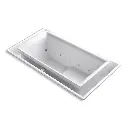 Kohler 1189-C1-0 Sok 63" x 31-1/2" Drop-in Effervescence Bath Left Drain White