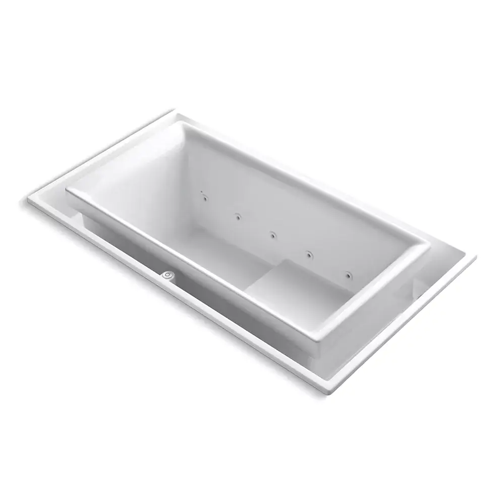 Kohler 1189-RE-0 Sok 63" x 31-1/2" Drop-in Effervescence Bath Left Drain White