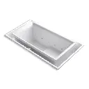 Kohler 1189-RE-0 Sok 63" x 31-1/2" Drop-in Effervescence Bath Left Drain White