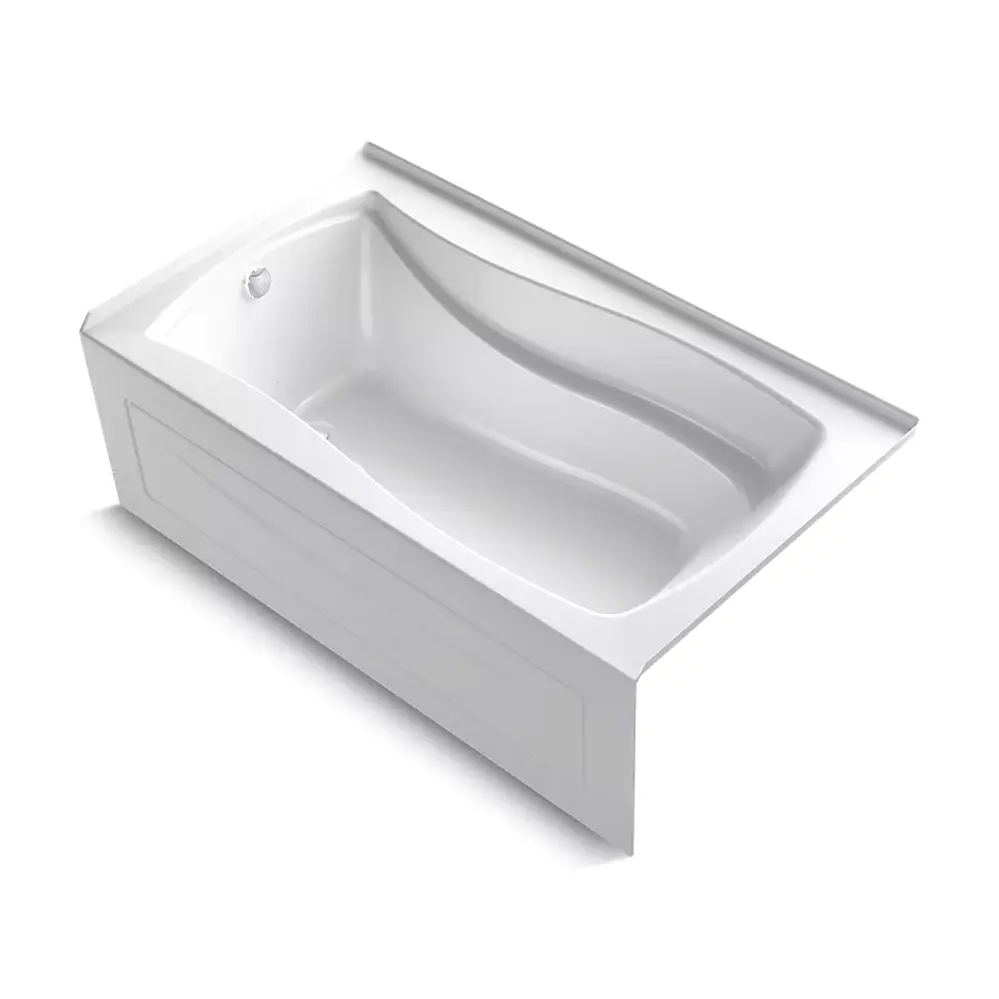 Kohler 1224-GHLA-0 Mariposa 66" x 36" Drop-in Alcove Heated Air Bath Left Drain White