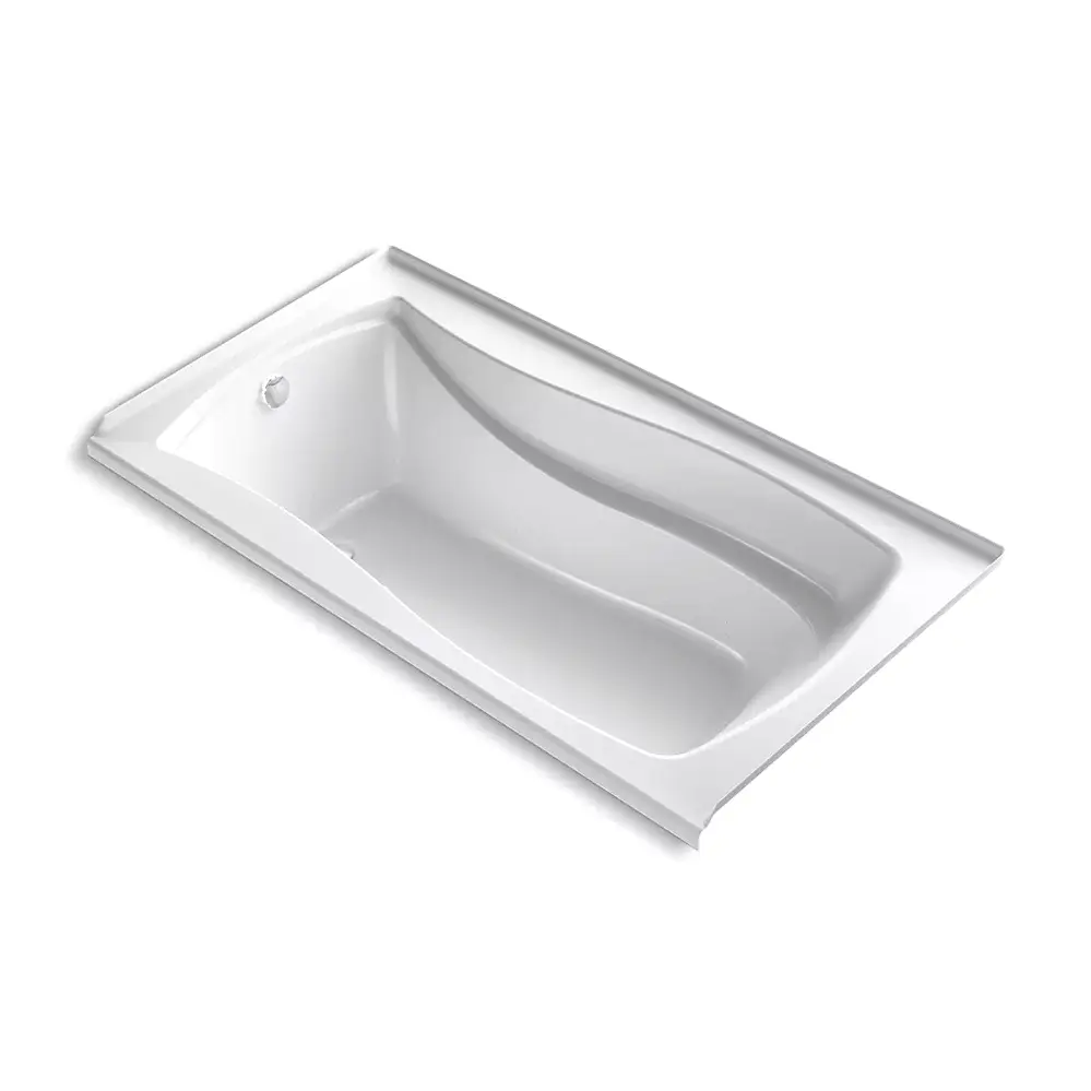 Kohler 1224-GHLF-0 Mariposa 66" x 36" Alcove Heated Bubble Massage Air Bath Left Drain White