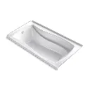 Kohler 1224-GHLF-0 Mariposa 66" x 36" Alcove Heated Bubble Massage Air Bath Left Drain White
