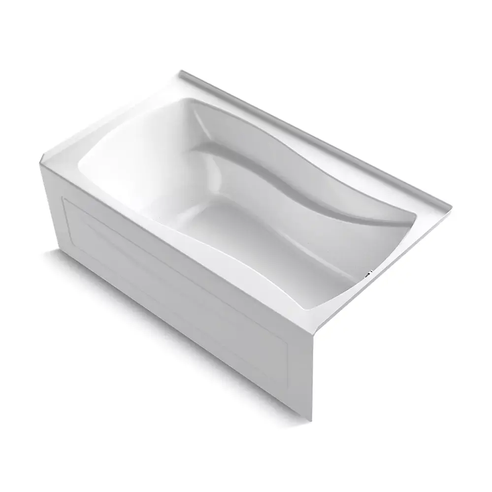 Kohler 1224-GHRA-0 Mariposa 66" x 36" Alcove Heated Bubble Massage Air Bath Right Drain White