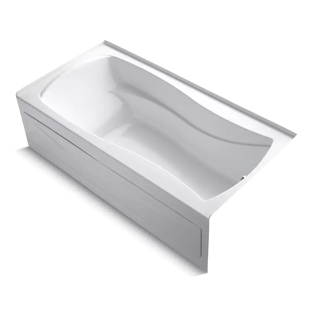 Kohler 1224-GHRAW-0 Mariposa 66" x 36" Alcove Heated Bubble Massage Air Bath Right Drain White