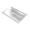 Kohler 1224-GHRF-0 Mariposa 66" x 36" Alcove Heated Bubble Massage Air Bath Right Drain White