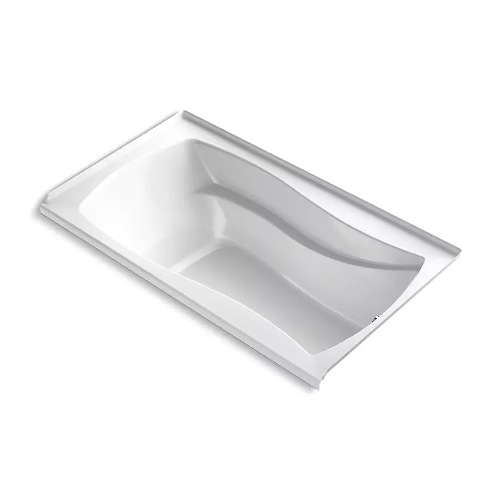 Kohler 1224-GHRW-0 Mariposa 66" x 36" Alcove Heated Bubble Massage Air Bath Right Drain White
