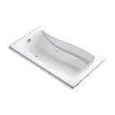 Kohler 1224-H-0 Mariposa 66" x 35-7/8" Drop-in Whirlpool Heater Bath End Drain White