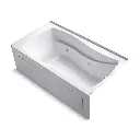Kohler 1224-RAW-0 Mariposa 66" x 36" Alcove Whirlpool Bath Heated Surface Right Drain White