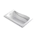 Kohler 1239-GH-0 Mariposa 60" x 36" Drop-in Heated Bubble Massage Air Bath White