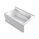 Kohler 1239-GHLA-0 Mariposa 60" x 36" Alcove Heated Bubble Massage Air Bath Left Drain White