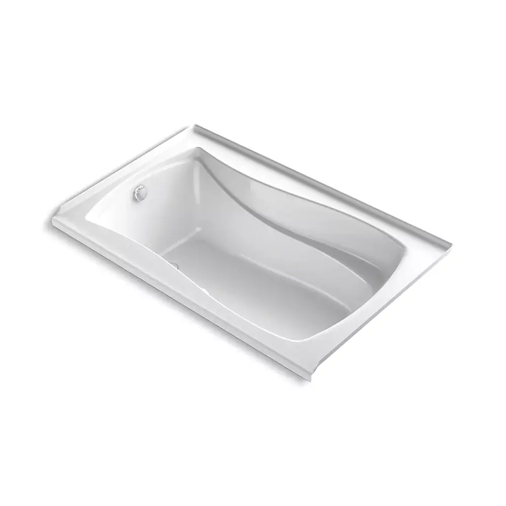 Kohler 1239-GHLW-0 Mariposa 60" x 36" Alcove Heated Bubble Massage Air Bath Left Drain White