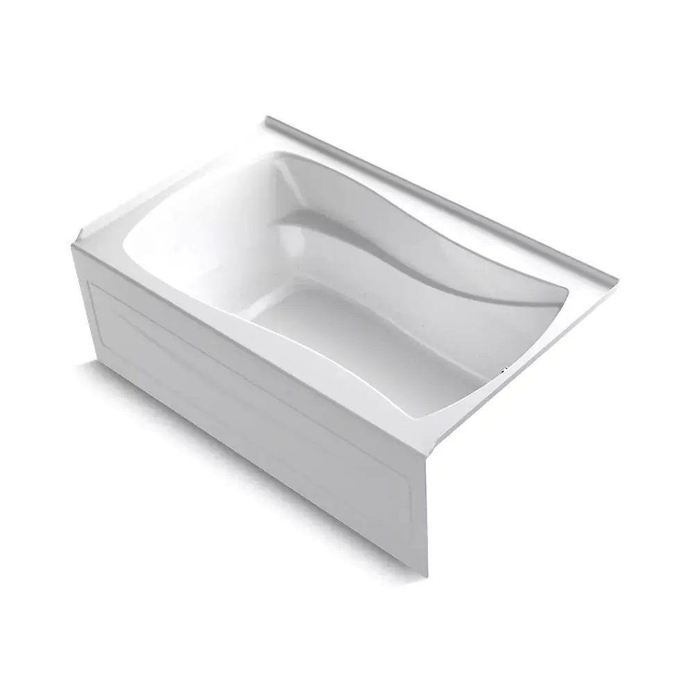 Kohler 1239-GHRA-0 Mariposa 60" x 36" Alcove Heated Bubble Massage Air Bath Right Drain White