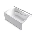 Kohler 1239-GHRA-0 Mariposa 60" x 36" Alcove Heated Bubble Massage Air Bath Right Drain White