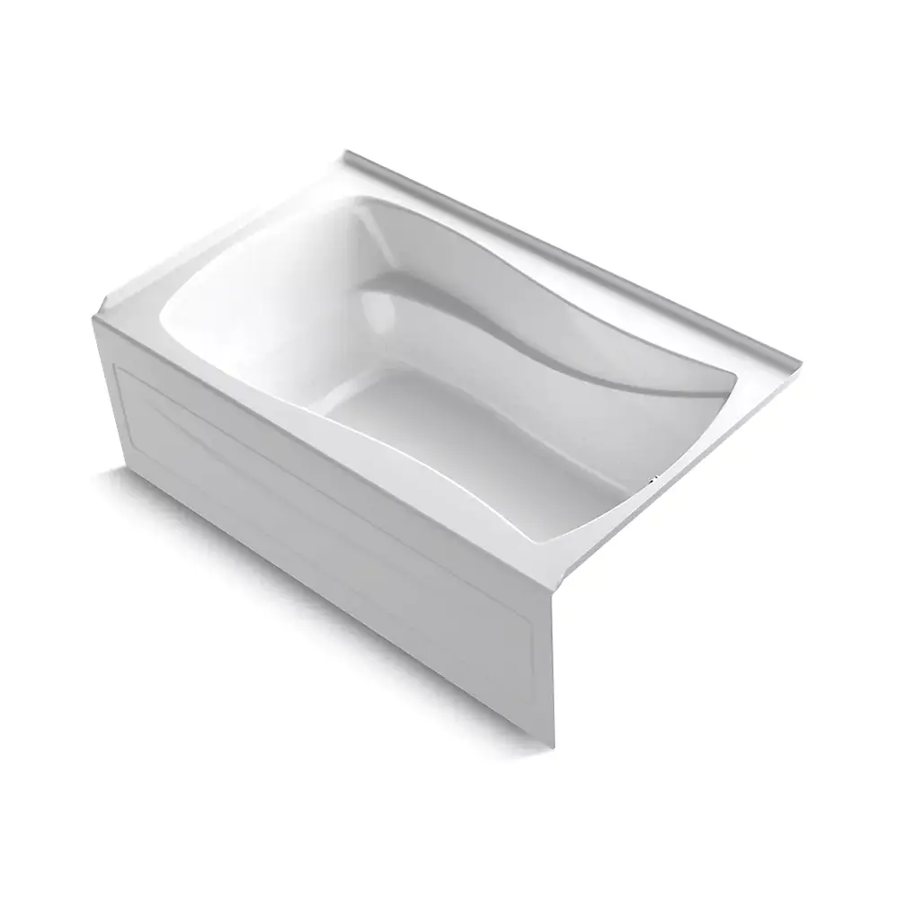 Kohler 1239-GHRAW-0 Mariposa 60" x 36" Alcove Heated Bubble Massage Air Bath Right Drain White