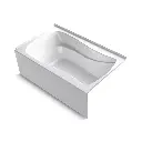 Kohler 1239-GHRAW-0 Mariposa 60" x 36" Alcove Heated Bubble Massage Air Bath Right Drain White