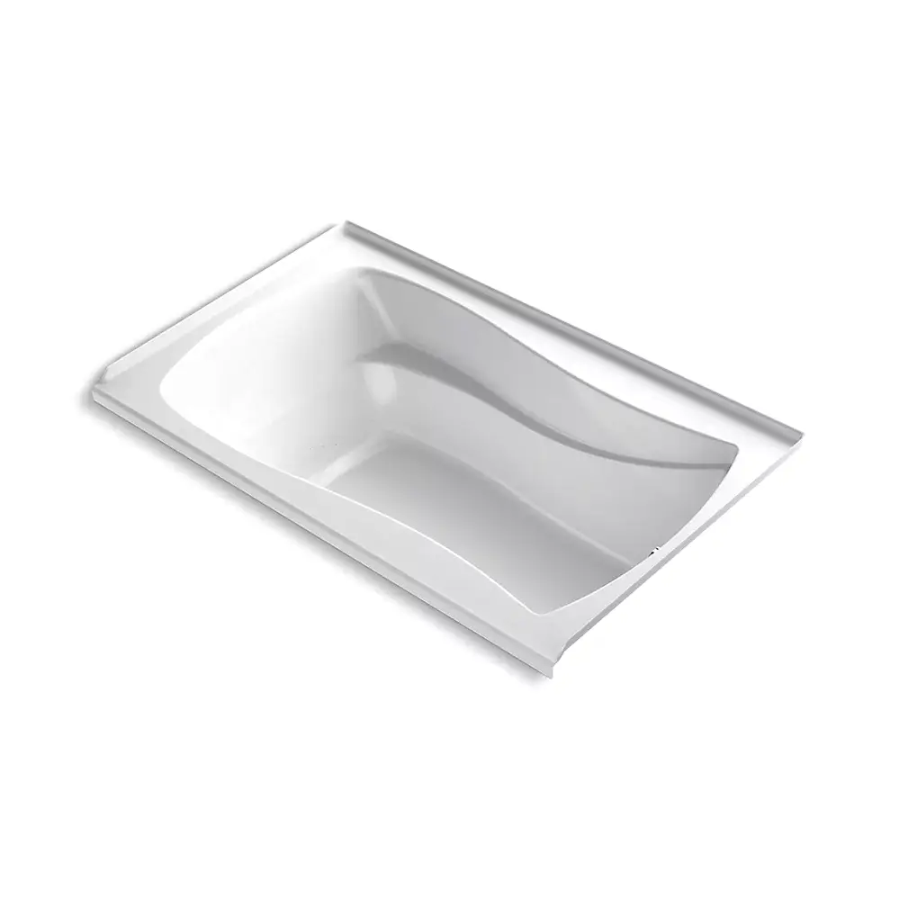 Kohler 1239-GHRF-0 Mariposa 60" x 36" Alcove Heated Bubble Massage Air Bath Right Drain White