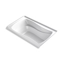 Kohler 1239-GHRW-0 Mariposa 60" x 36" Alcove Heated Bubble Massage Air Bath Heated Surface Right Drain White