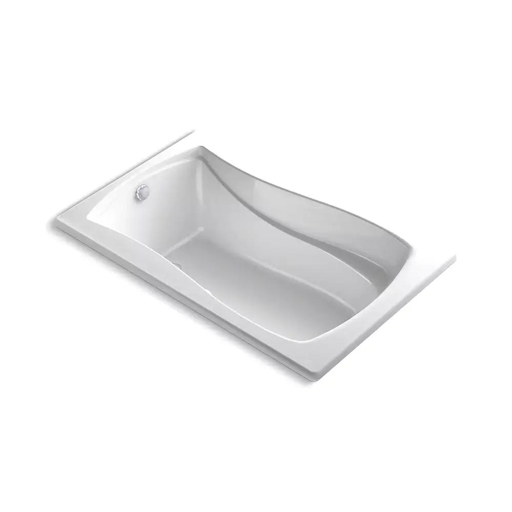 Kohler 1239-GHW-0 Mariposa 60" x 36" Drop-in Heated Bubble Massage Air Bath Heated Surface White