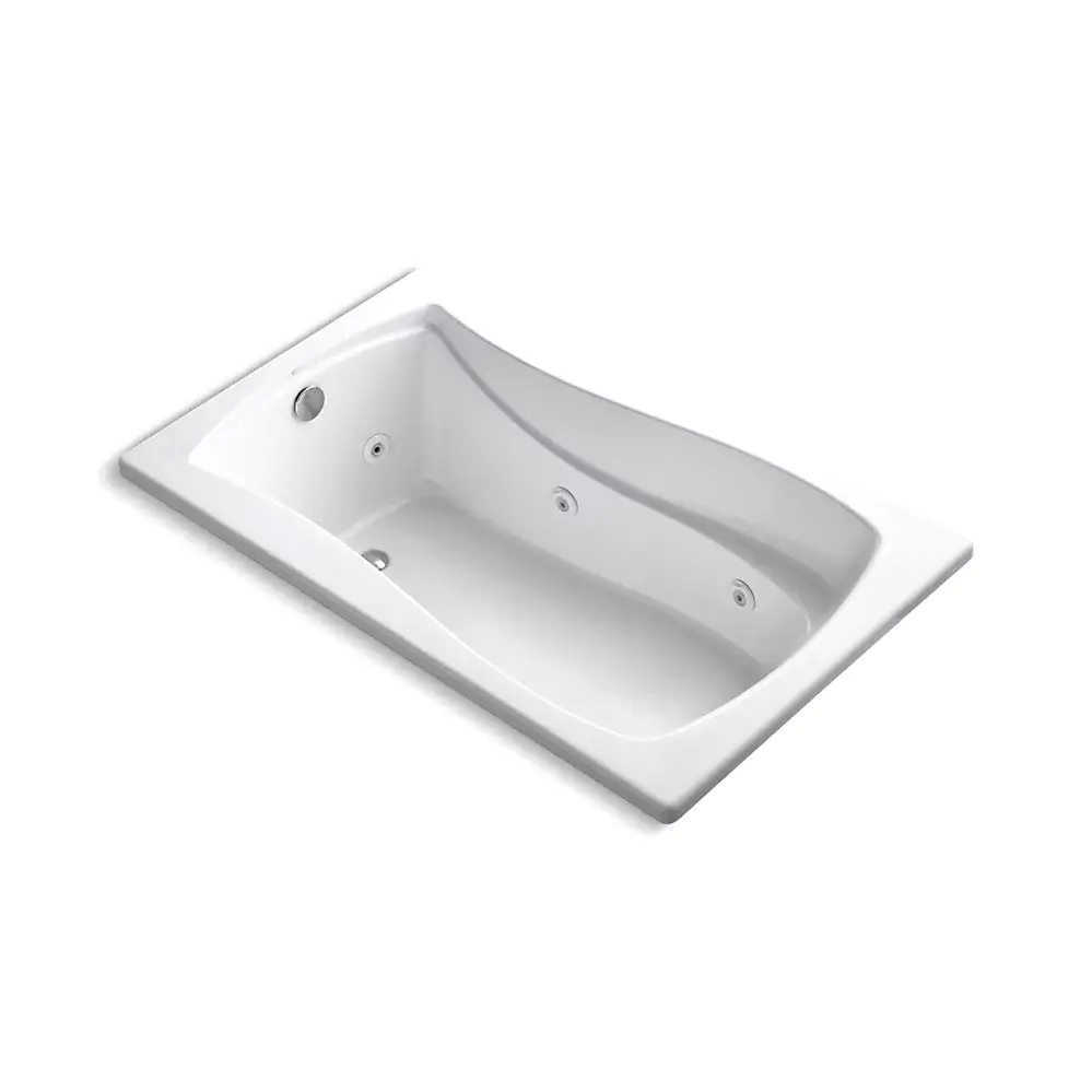 Kohler 1239-HB-0 Mariposa 60" x 36" Drop-in Heated Whirlpool Bath White