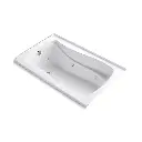 Kohler 1239-L-0 Mariposa 60" x 36" Alcove Whirlpool Left Drain White