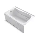 Kohler 1239-LA-0 Mariposa 60" x 36" Alcove Whirlpool Left Drain White