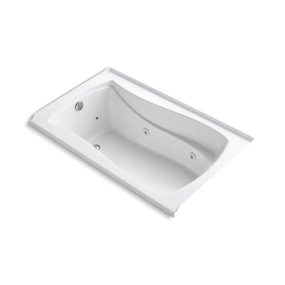 Kohler 1239-LH-0 Mariposa 60" x 36" Alcove Heated Whirlpool Left Drain White