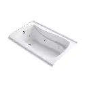 Kohler 1239-LH-0 Mariposa 60" x 36" Alcove Heated Whirlpool Left Drain White