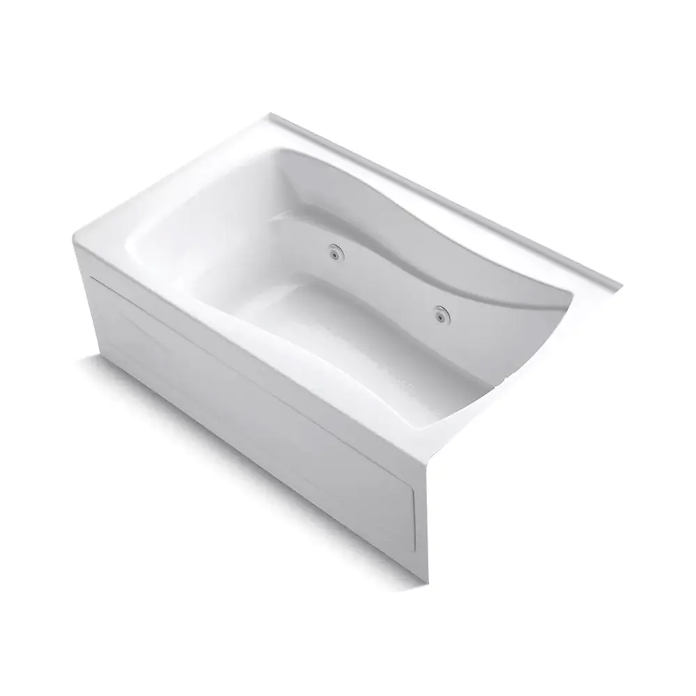 Kohler 1239-RA-0 Mariposa 60" x 36" Alcove Whirlpool Right Drain and Adjustable Jets White