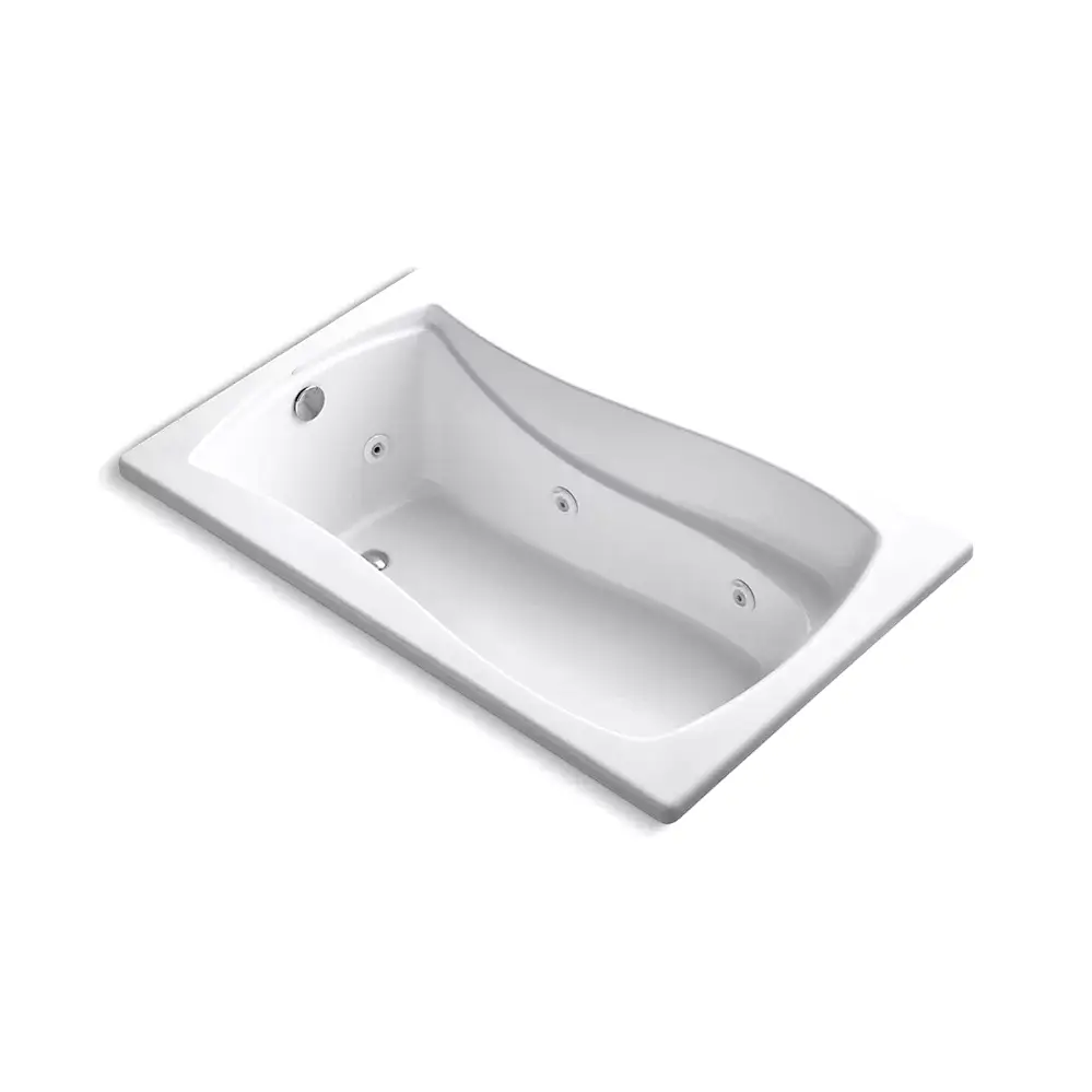 Kohler 1239-W1-0 Mariposa 60" x 36" Drop-in Whirlpool Bath Heated Surface White