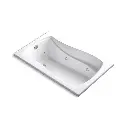 Kohler 1239-W1-0 Mariposa 60" x 36" Drop-in Whirlpool Bath Heated Surface White