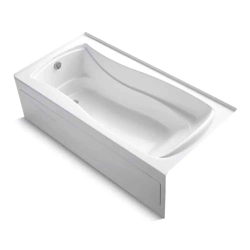 Kohler 1257-GHLA-0 Mariposa 72" x 36" Alcove Heated Bubble Massage Air Bath Left Drain White