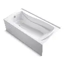 Kohler 1257-GHLA-0 Mariposa 72" x 36" Alcove Heated Bubble Massage Air Bath Left Drain White