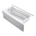 Kohler 1257-GHLAW-0 Mariposa 72" x 36" Alcove Heated Bubble Massage Air Bath Left Drain White