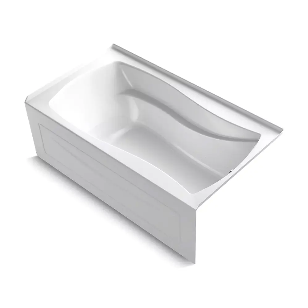 Kohler 1257-GHRAW-0 Mariposa 72" x 36" Alcove Heated Bubble Massage Air Bath Right Drain White
