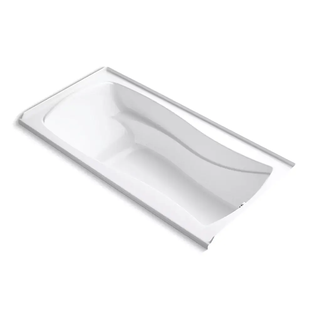 Kohler 1257-GHRF-0 Mariposa 72" x 36" Alcove Heated Bubble Massage Air Bath Right Drain White
