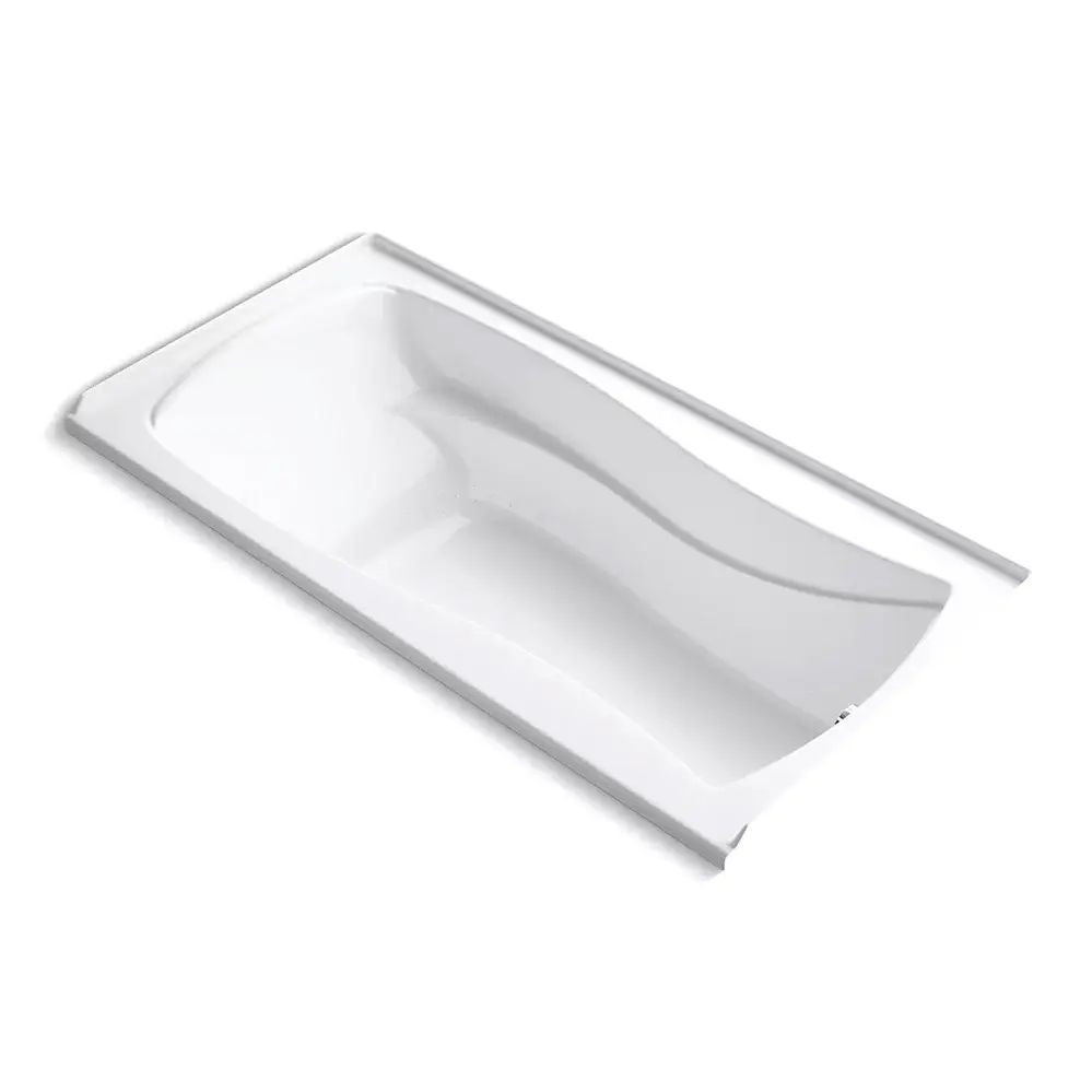 Kohler 1257-GHRW-0 Mariposa 72" x 36" Alcove Heated Bubble Massage Air Bath Right Drain White