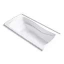 Kohler 1257-GHRW-0 Mariposa 72" x 36" Alcove Heated Bubble Massage Air Bath Right Drain White