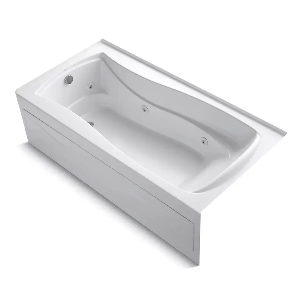 Kohler 1257-HL-0 Mariposa 72" x 36" Alcove Whirlpool Bath Left Drain White