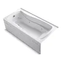 Kohler 1257-HL-0 Mariposa 72" x 36" Alcove Whirlpool Bath Left Drain White