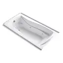 Kohler 1257-LH-0 Mariposa 72" x 36" Alcove Heated Whirlpool Bath Left Drain White