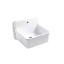 Kohler 12784-0 Gilford 24" x 22" Bracket Mount Plaster Sink Single Hole White